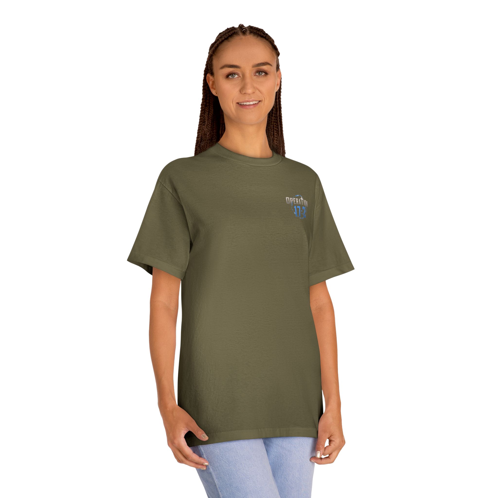 Operation 17:2 T-Shirt — "Not In Our Town, Not On Our Watch" Patriotic Thin Blue Line Tee - Image 3